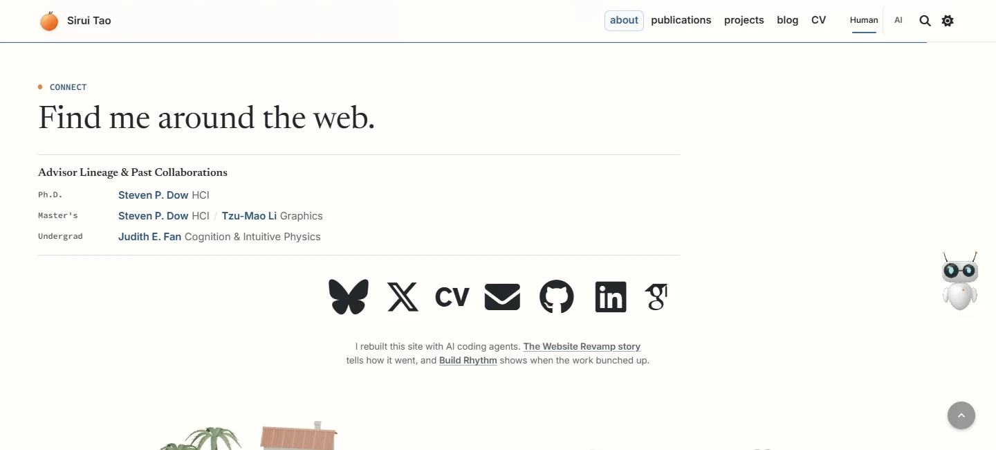 Connect before the refinement, with relationships and links spanning the page and an empty right corner